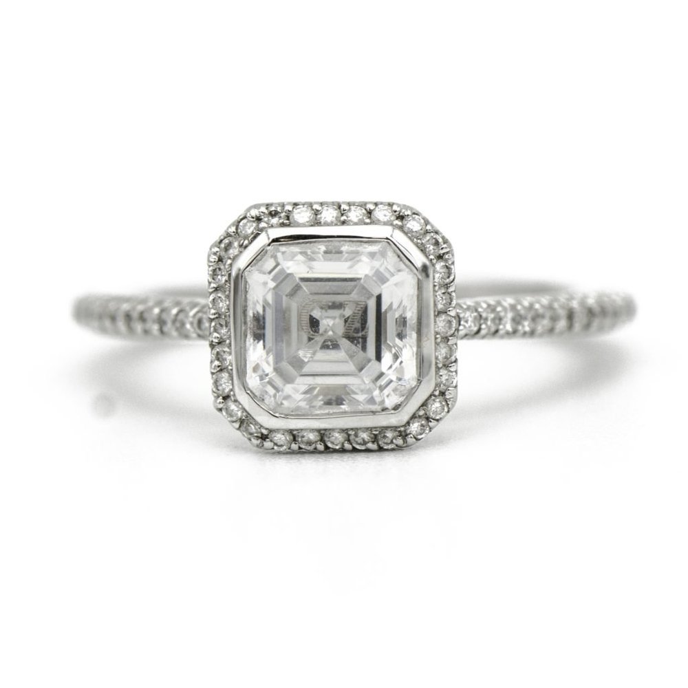 Ritani Asscher Cut Halo Engagement Ring